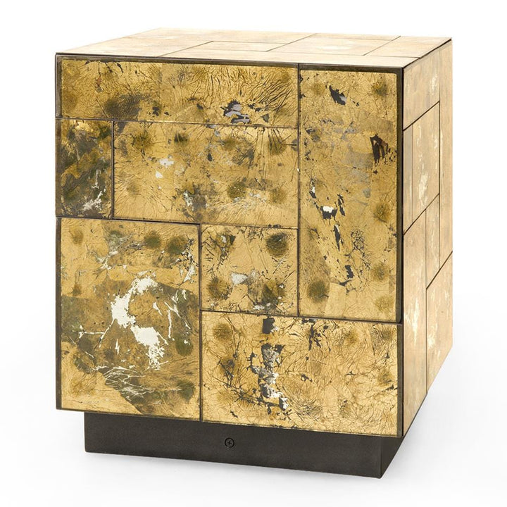 Espinosa Side Table - Antique Mirror & Gold