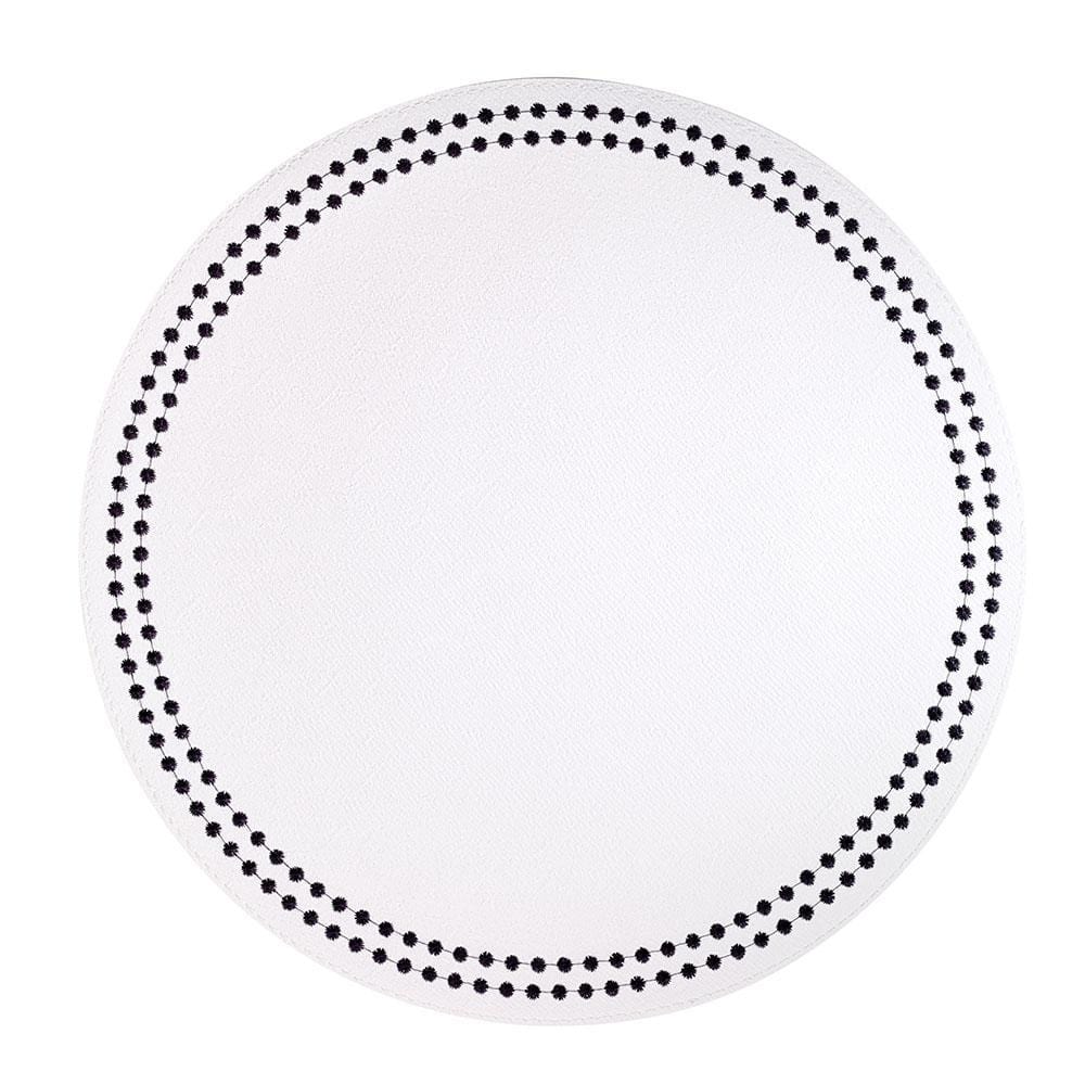 Bodrum Bodrum Pearls Placemat - White & Black - Set of 4 LPR0104P