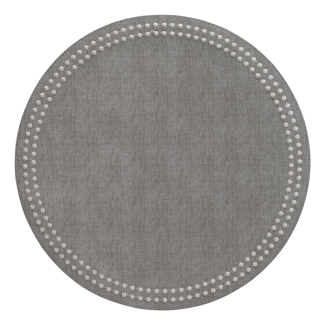 Bodrum Bodrum Pearls Placemat - Gray & Silver- Set of 4 LPR1133P4