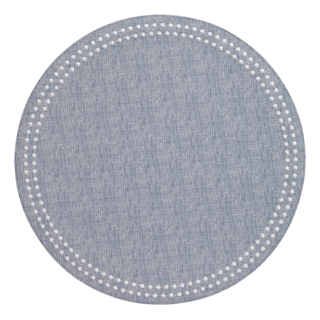 Bodrum Bodrum Pearls Placemat - Bluebell & White - Set of 4 LPR1501P4