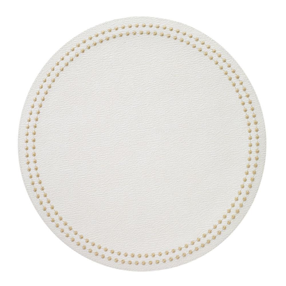 Bodrum Bodrum Pearls Placemat - Antique White & Gold - Set of 4 LPR8010P