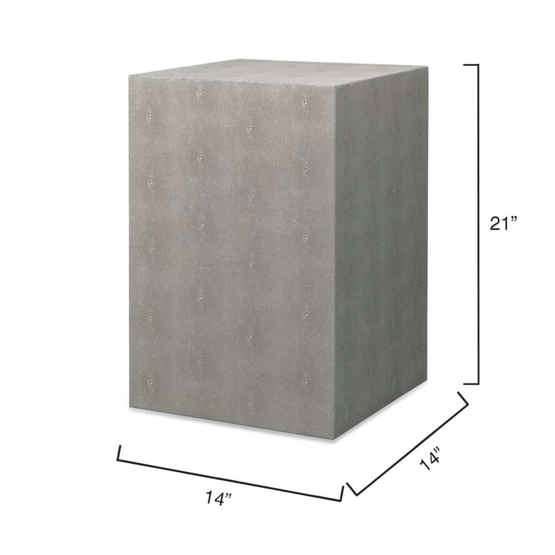 Structure Square Side Table Faux Shagreen - Available in 2 Colors