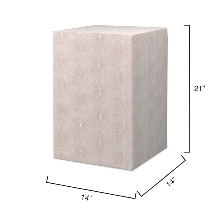 Structure Square Side Table Faux Shagreen - Available in 2 Colors