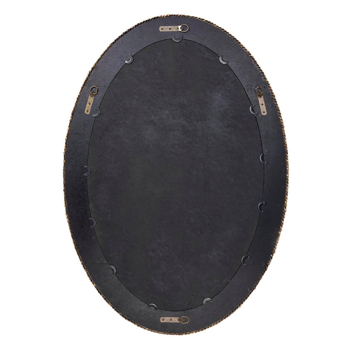 Jamie Young Lark Braided Oval Mirror - Natural Seagrass