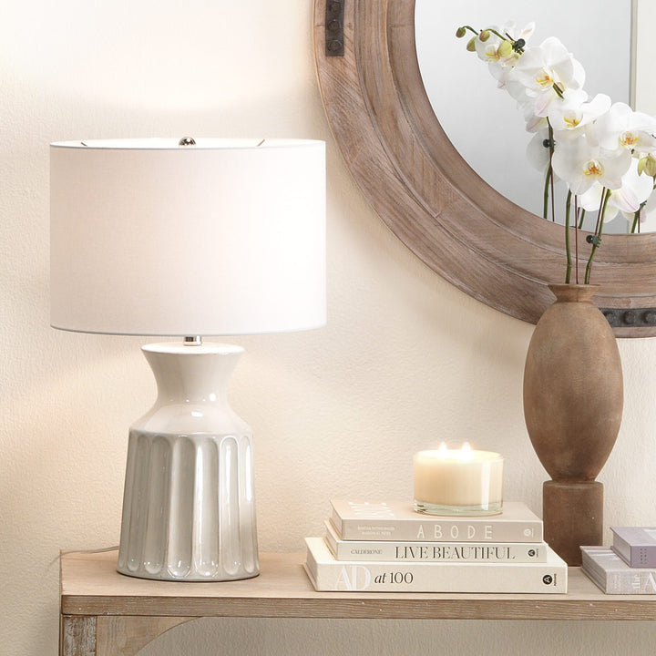 Jamie Young Addison Table Lamp - Off White Ceramic