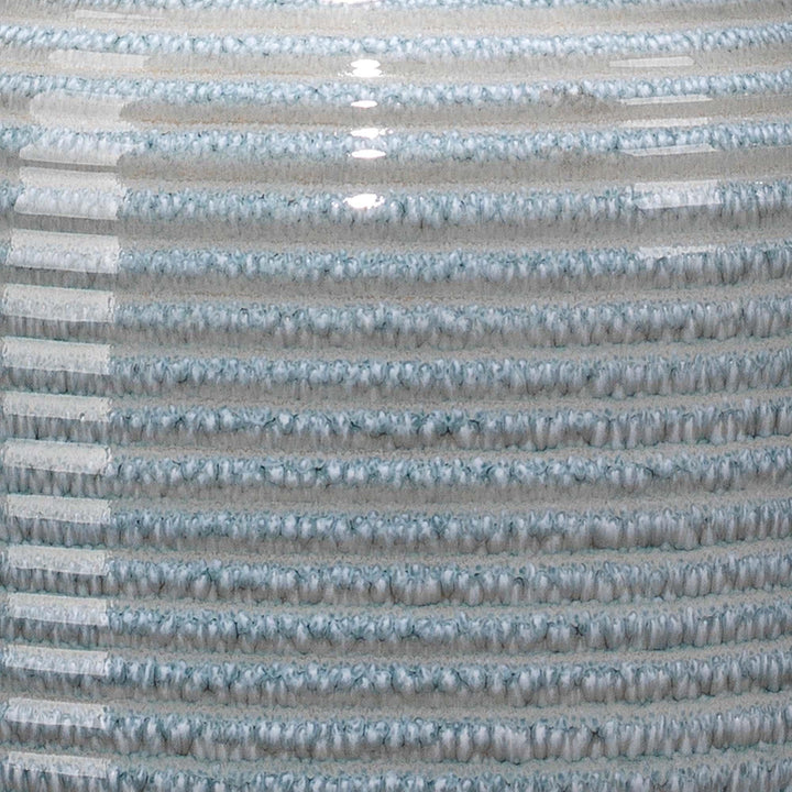 Jamie Young Declan Table Lamp - Blue Reactive Glaze Ceramic White Cotton