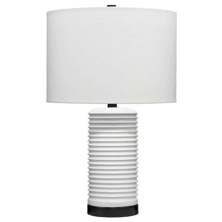 Jamie Young Jamie Young Lifestyle Furrowed Table Lamp - White LS9FURROWHBK