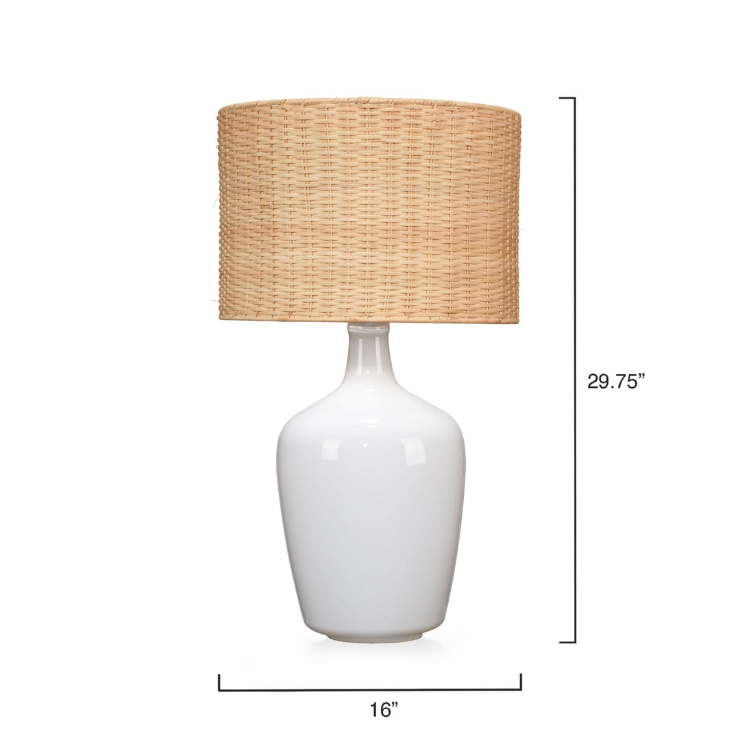 Jamie Young Jamie Young Lifestyle Plum Jar Table Lamp - White LS9PLUMJARWH
