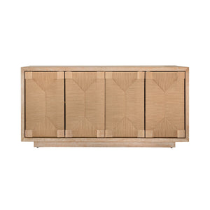 Worlds Away Four Door Cabinet With Rush Front Doors - Available in 3 Colors