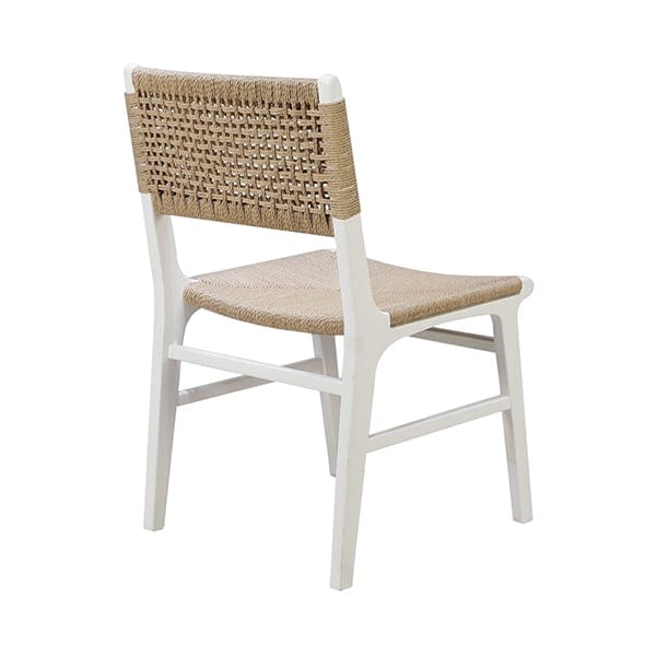 Worlds Away Worlds Away Monroe Rattan Wrapped Dining Chair - Matte White Lacquer MONROE WH
