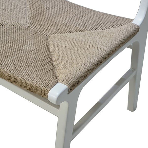 Worlds Away Worlds Away Monroe Rattan Wrapped Dining Chair - Matte White Lacquer MONROE WH