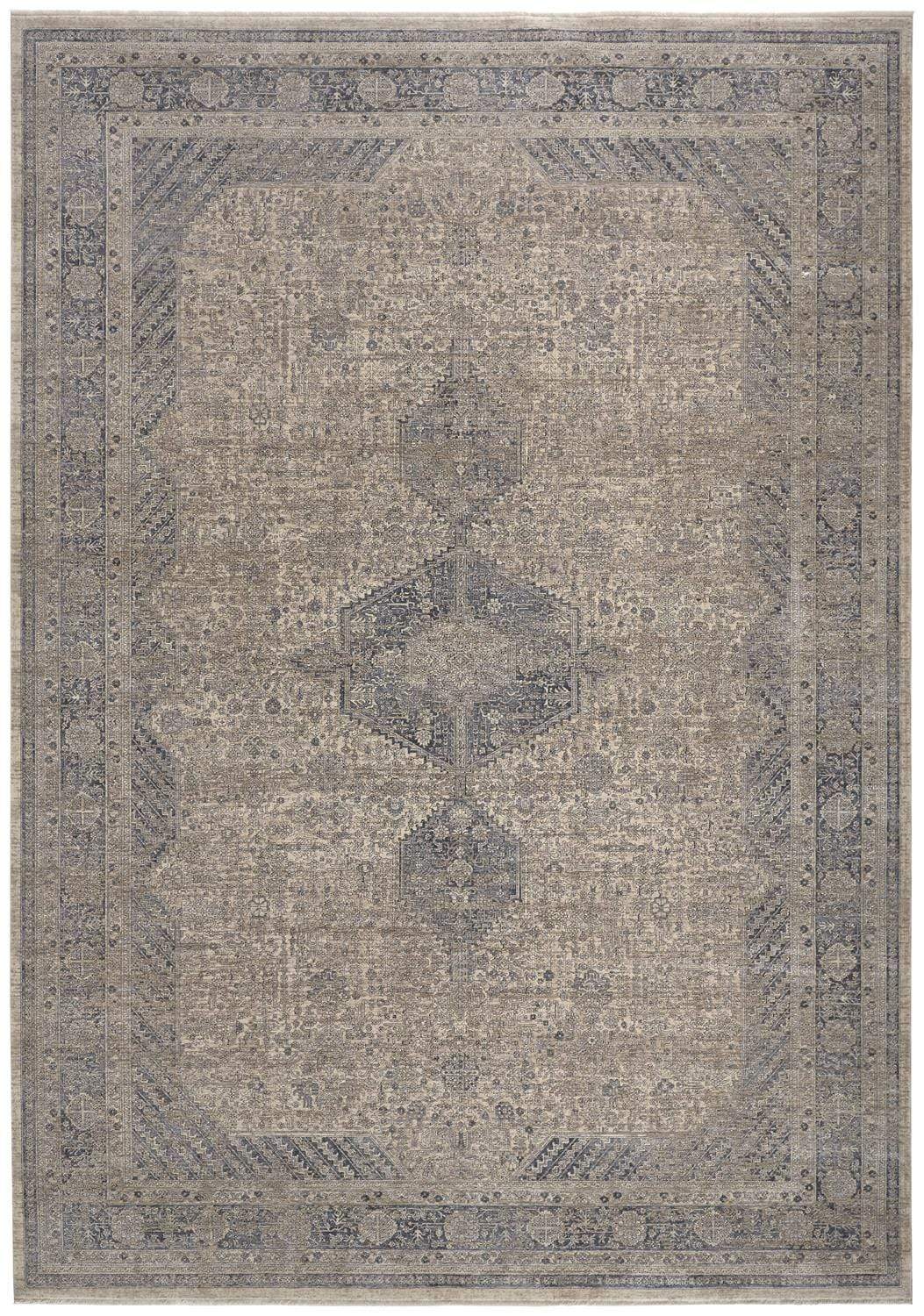 Feizy Feizy Marquette Traditional Persian Style Rug - Warm Gray & Blue - Available in 10 Sizes 4' x 5'-3" MRQ3775FGRY000C06