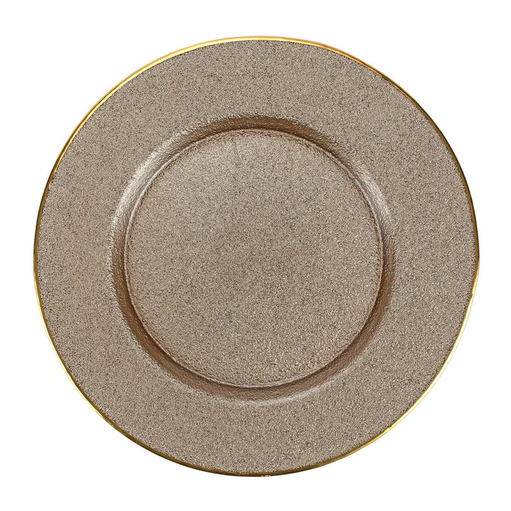 Vietri Vietri Metallic Glass Fawn Service Plate/Charger MTC-5221F