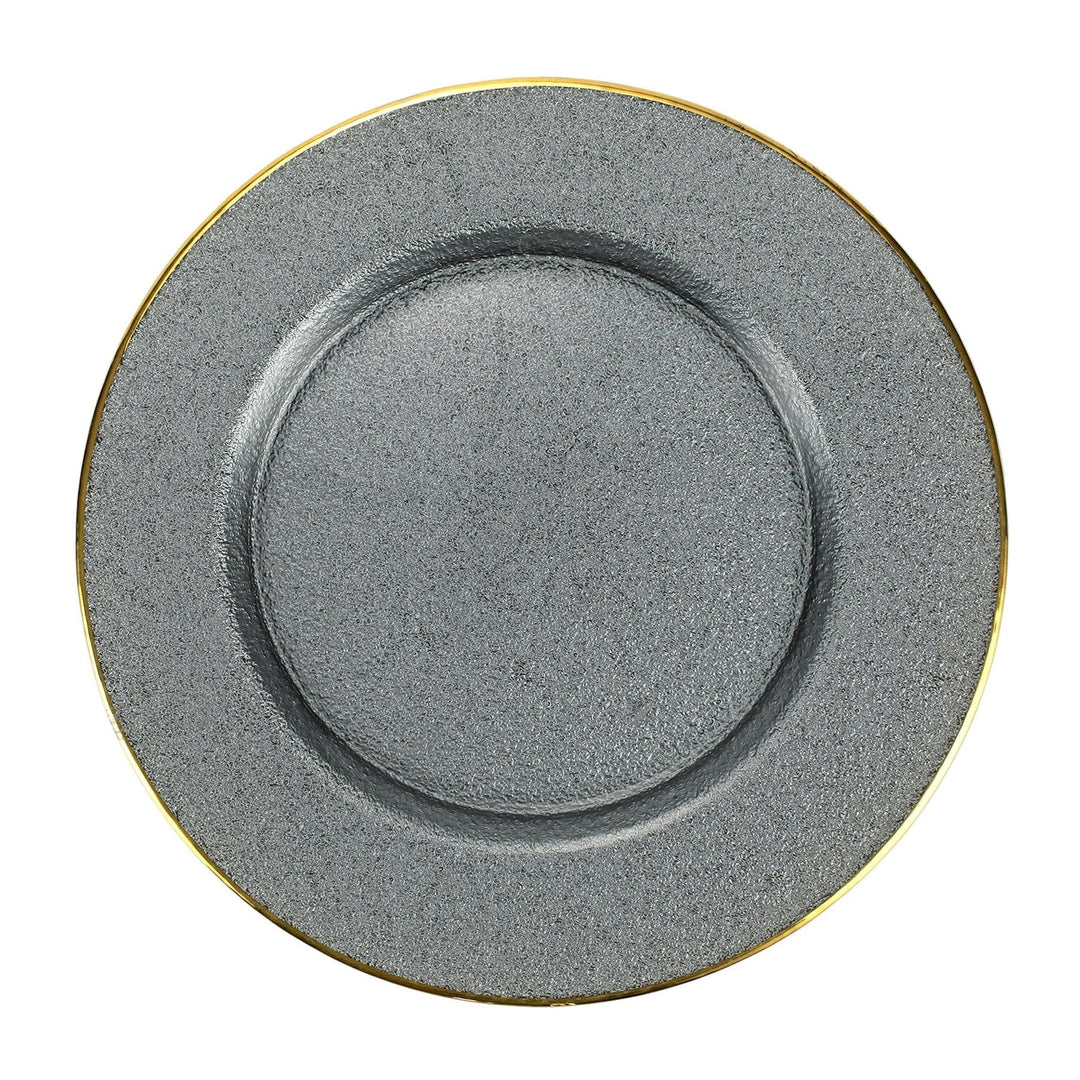 Vietri Vietri Metallic Glass Slate Service Plate/Charger MTC-5221S