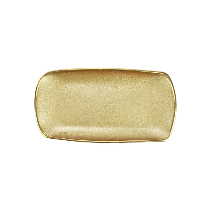 Vietri Vietri Metallic Glass Gold Rectangular Tray MTC-5228G
