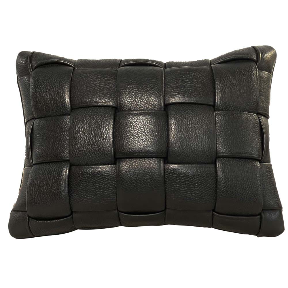 Koff Koff Mini Woven Leather Pillow - Black KOFF-MINI-BLACK