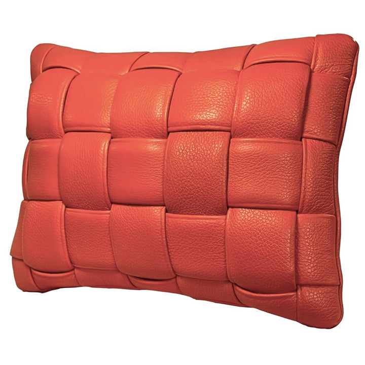 Koff Koff Mini Woven Leather Pillow - Mandarin KOFF-MINI-MANDARIN