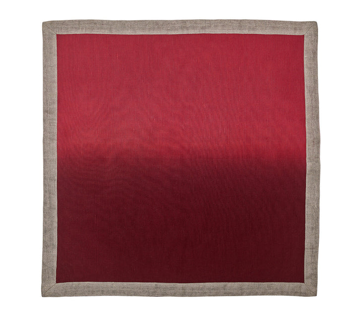 Kim Seybert Dip Dye Napkin - Red & Burgundy