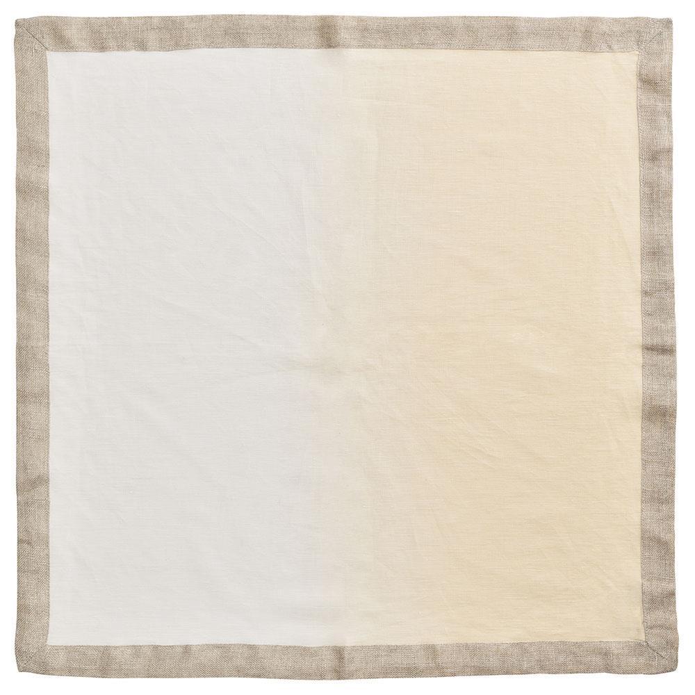 Kim Seybert Kim Seybert Dip Dye Napkin - Set of 4 - White & Beige NA1159061WHBG