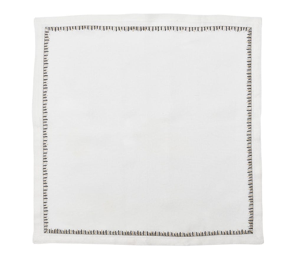 Kim Seybert Kim Seybert Filament Napkin - White, Black & Gold - Set of 4 NA1214045WTBGD