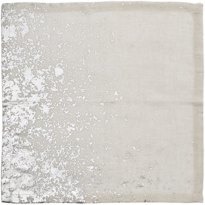 Kim Seybert Kim Seybert Metafoil Napkins in White & Silver – Set of 4 NA2201123WHSL