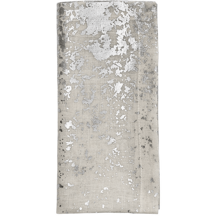 Kim Seybert Kim Seybert Metafoil Napkins in White & Silver – Set of 4 NA2201123WHSL