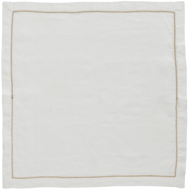 Kim Seybert Kim Seybert Star Napkins in White & Gold – Set of 4 NA2203020WHGD