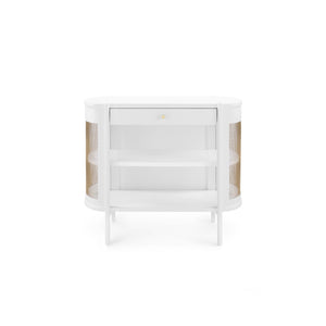 Leandro 1-Drawer Side Table - White
