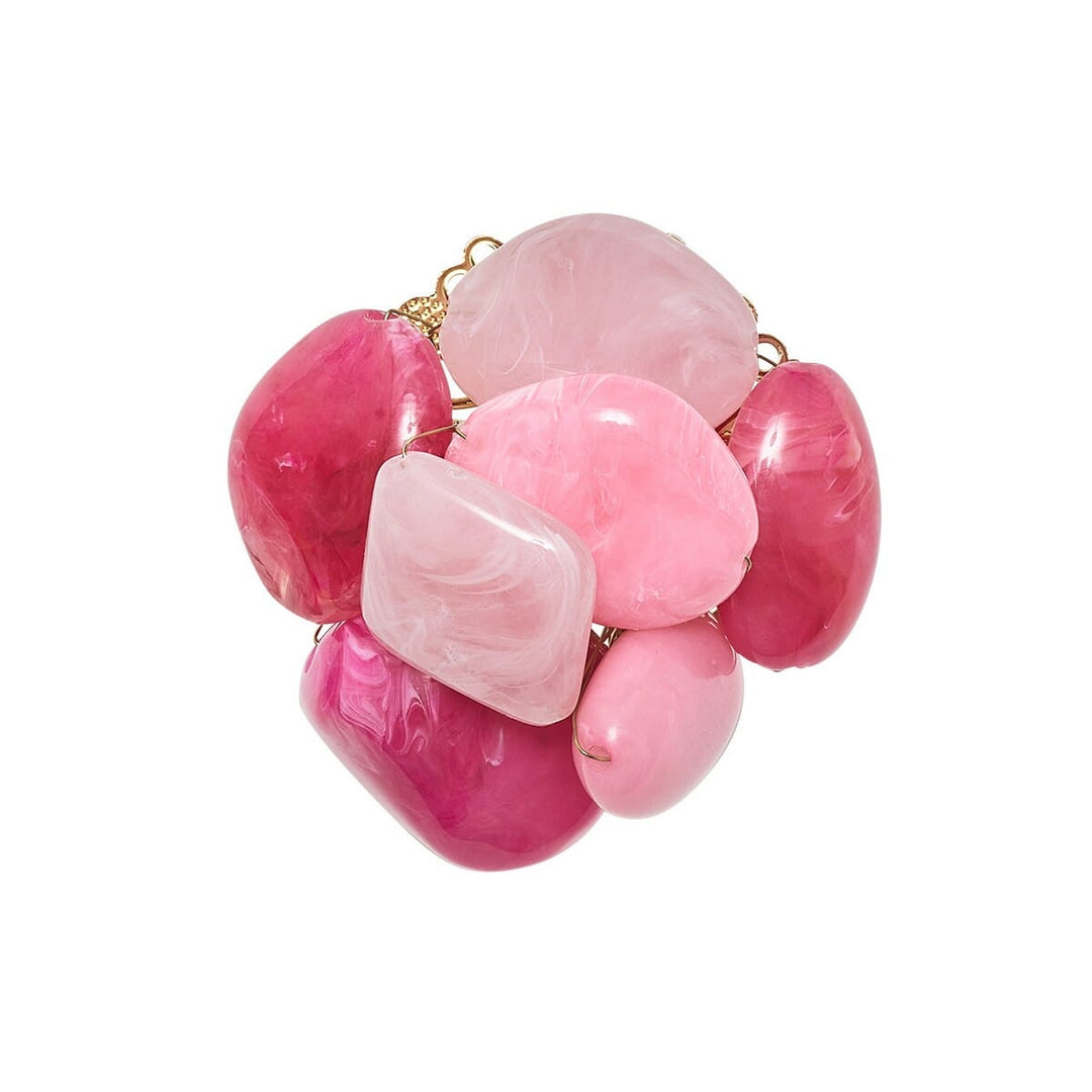 Kim Seybert Sea Stone Napkin Ring in Pink - Set of 4