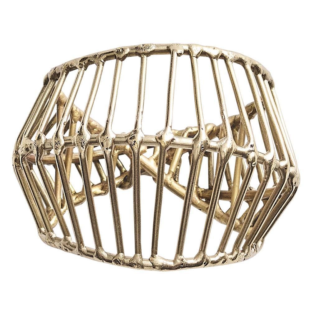 Kim Seybert Kim Seybert Cage Napkin Ring - Set of 4 - Gold NR1214001GD
