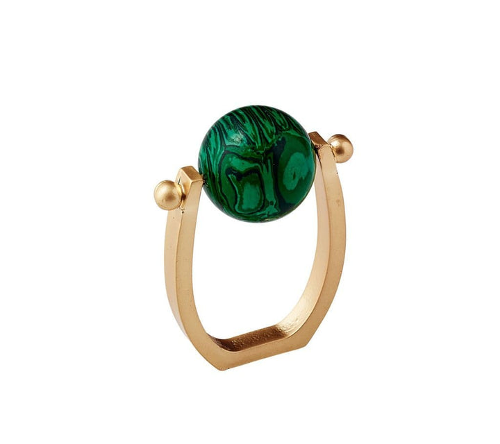 Kim Seybert Kim Seybert Mineral Napkin Ring - Set of 4 - Green NR2212547EM