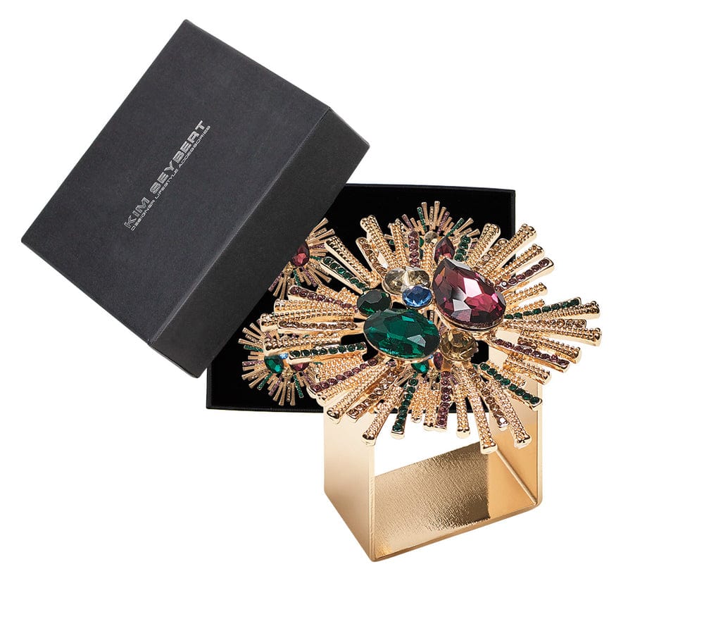 Kim Seybert Kim Seybert Bijoux Napkin Ring - Multi - Set of 4 in a Gift Box NR2222425MT