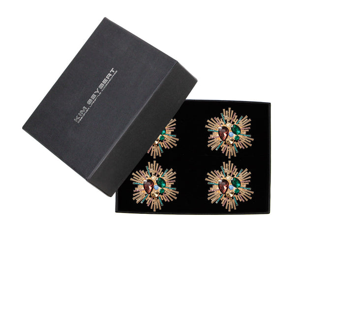 Kim Seybert Bijoux Napkin Ring - Multi - Set of 4 in a Gift Box