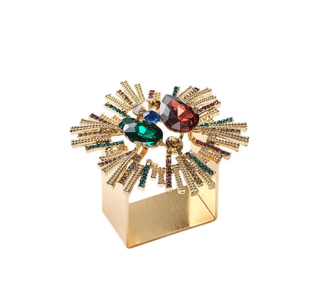 Kim Seybert Bijoux Napkin Ring - Multi - Set of 4 in a Gift Box