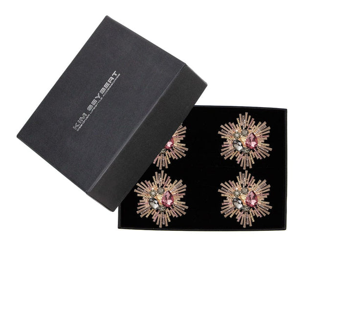 Kim Seybert Kim Seybert Bijoux Napkin Ring - Plum & Gold - Set of 4 in a Gift Box NR2222425PLMGD