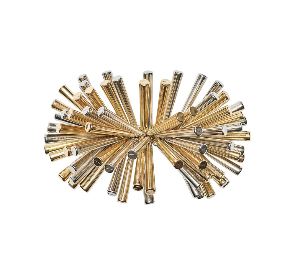 Kim Seybert Kim Seybert Fringe Napkin Ring - Gold & Silver - Set of 4 NR2222452GDSLV