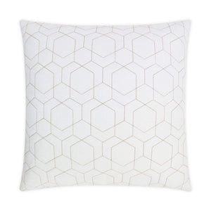 D.V. Kap D.V. Kap Hex Quilt Outdoor Pillow - Available in 3 Colors White OD-309-W