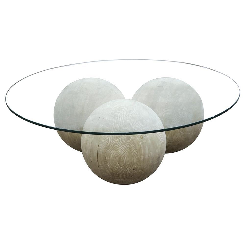 Noir Noir Allium Coffee Table With Glass Top - Natural OW246-GW