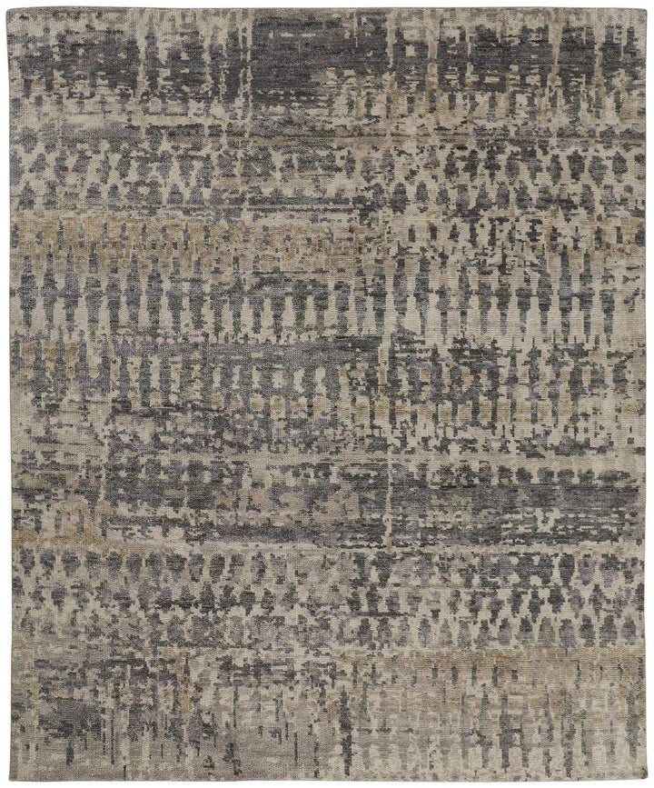 Feizy Feizy Palomar Luxe Hand Knot Rug - Charcoal Gray & Light Beige - Available in 8 Sizes 3'-6" x 5'-6" PAL6632FCHL000C50