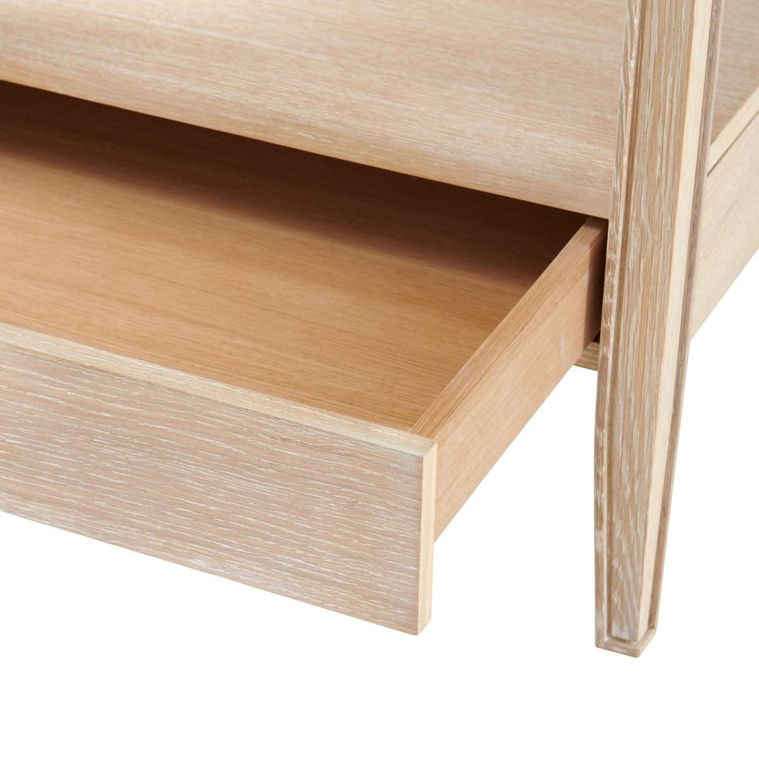 1-Drawer Side Table Timotei Collection - Bleached Cerused Oak