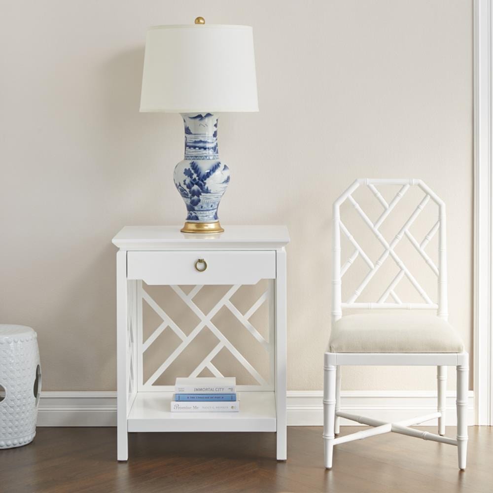 Serena Table Lamp - Blue & White