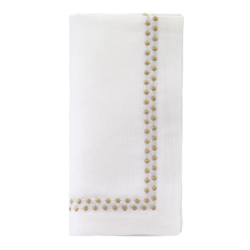 Bodrum Bodrum Pearls Napkin - Gold - Set of 4 PEA1010p