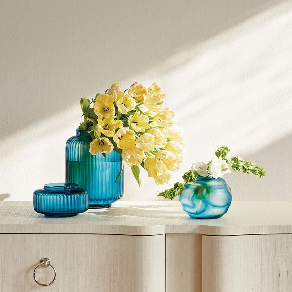 Shannon Small Vase - Ocean Blue