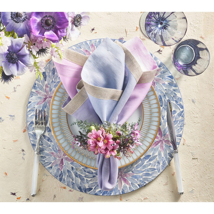 Kim Seybert Flora Placemat in Lilac & Periwinkle - Set of 4