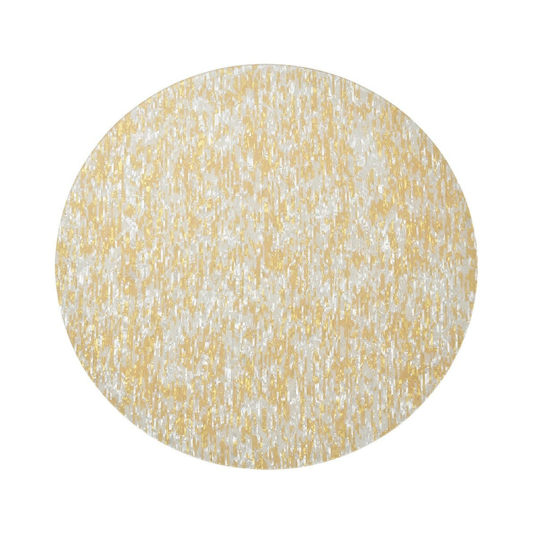 Kim Seybert Glimmer Placemat in Yellow & Ivory - Set of 4