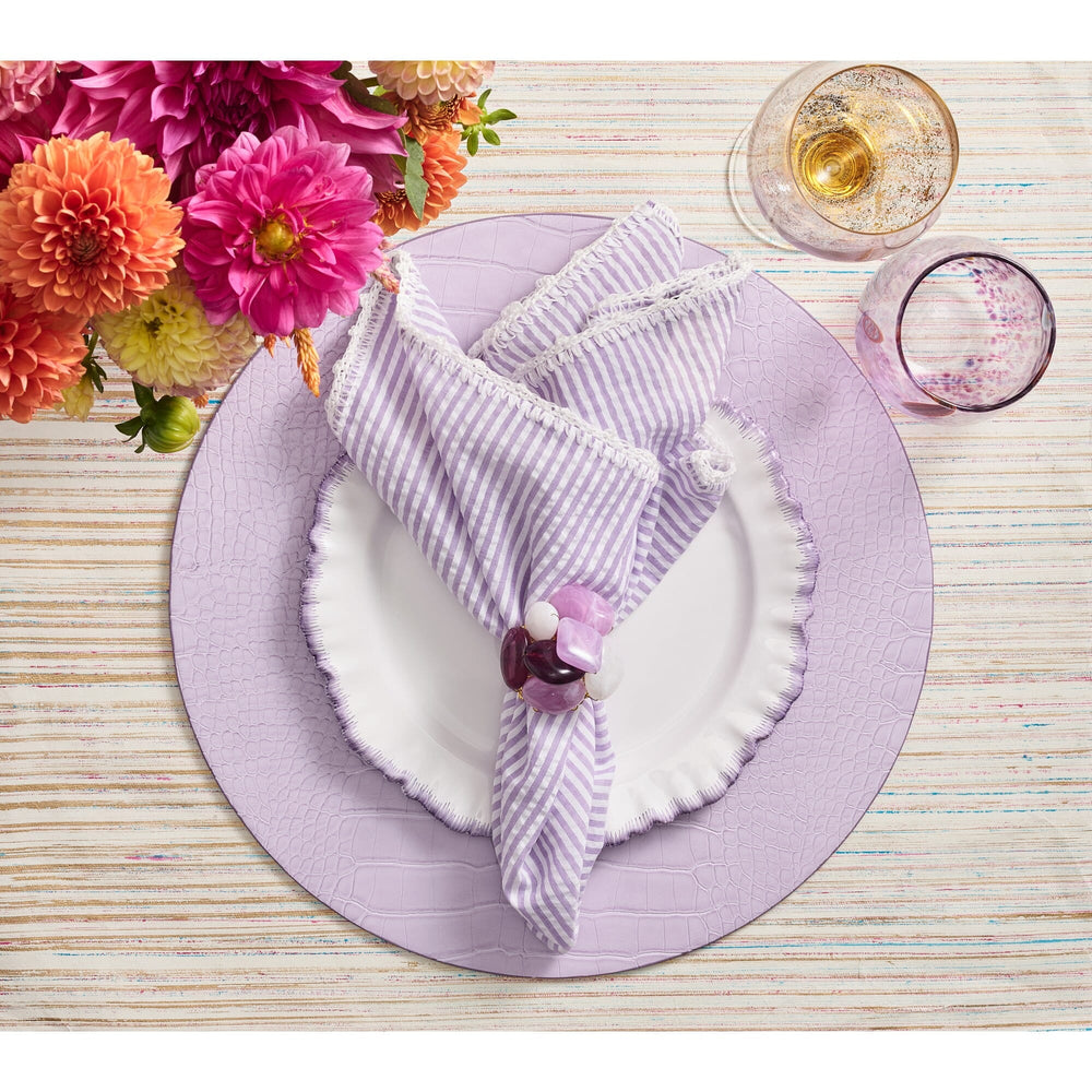 Kim Seybert Croco Placemat in Lilac - Set of 4