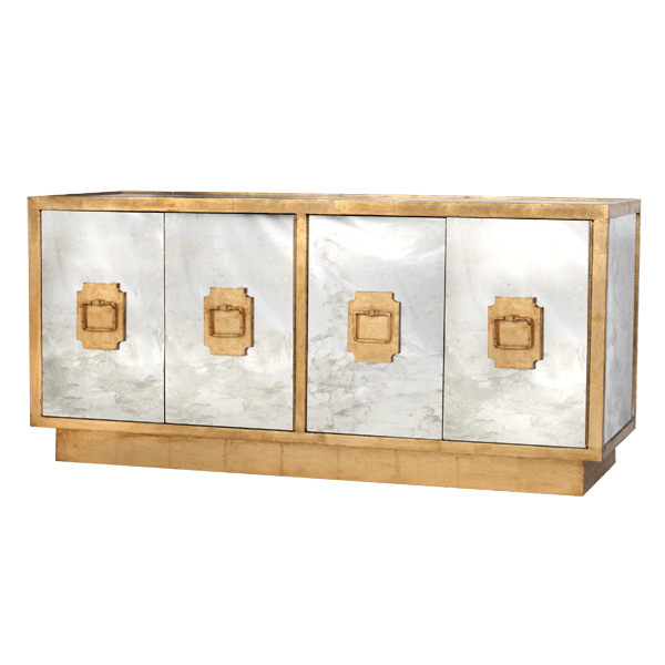 Worlds Away Worlds Away Ponti Entertainment Console - Gold Leaf PONTI G