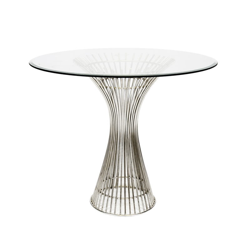 Worlds Away Worlds Away Powell Dining Table Base - Polished Stainless POWELL SS