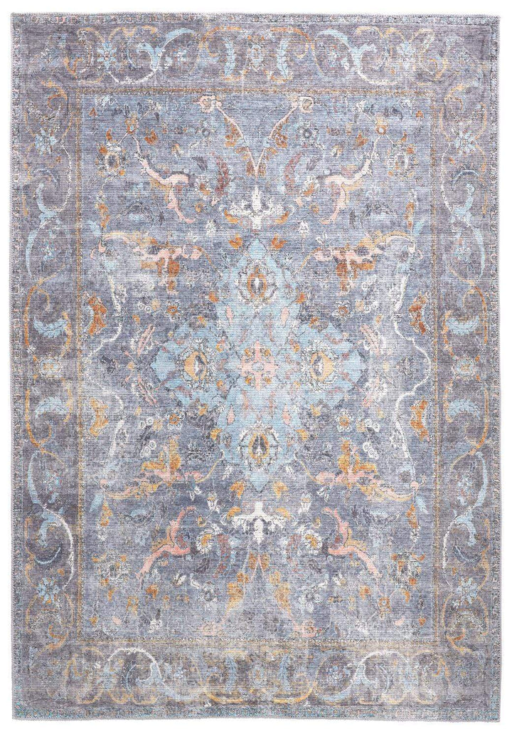Feizy Feizy Percy Vintage Medallion Rug - Blue & Gray - Available in 5 Sizes 4' x 6' PRC39AFFBLUMLTC00