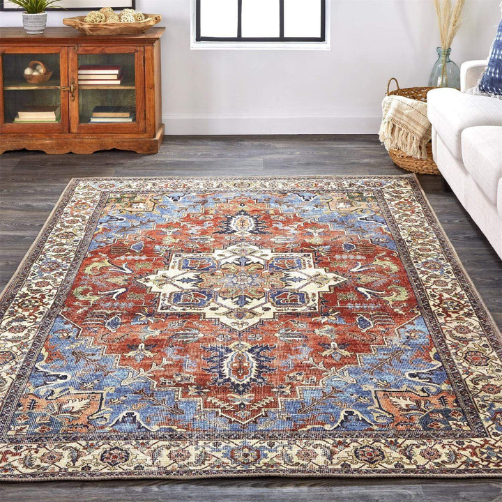 Feizy Feizy Percy Vintage Medallion Rug - Navy Blue & Beige - Available in 5 Sizes